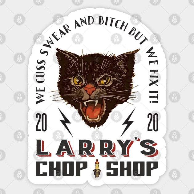 Larry's Chop Shop Sticker by blackjackdavey